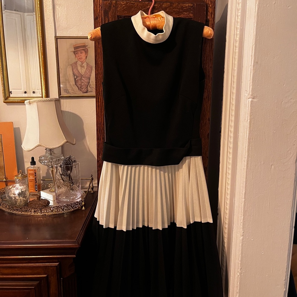 Mint 1960s Mary Dobbs Mod Color-Block B/W Dress W… - image 4